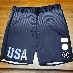 Hurley Phantom USA Olympics Board Shorts Black 32